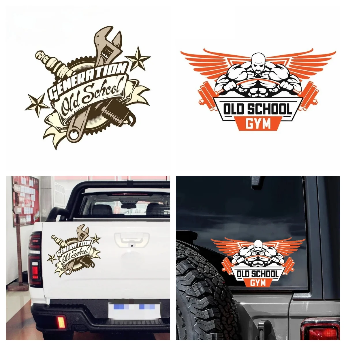 

Retro Vinyl Car Stickers - Anti-Scratch Decorative Decals for Door/Bumper, Scratch Cover Protection Accessories