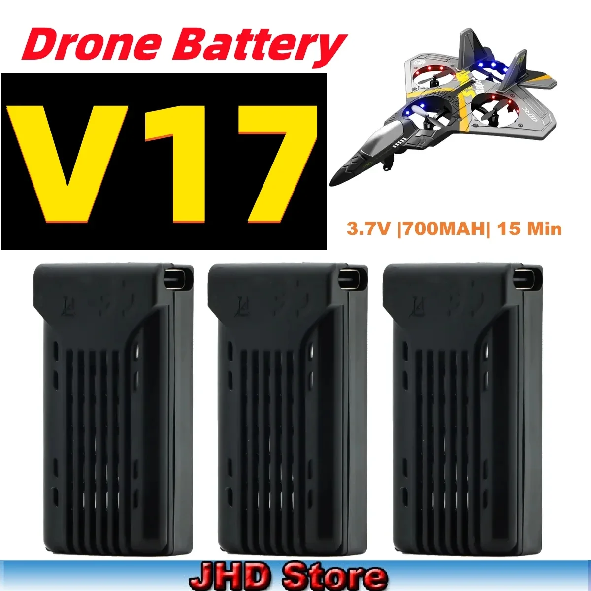 JHD Orignal 4DRC V17 Airplane Battery For Original 4D-V17 4DRC Airplane  Accessories V17 RC Airplane Battery