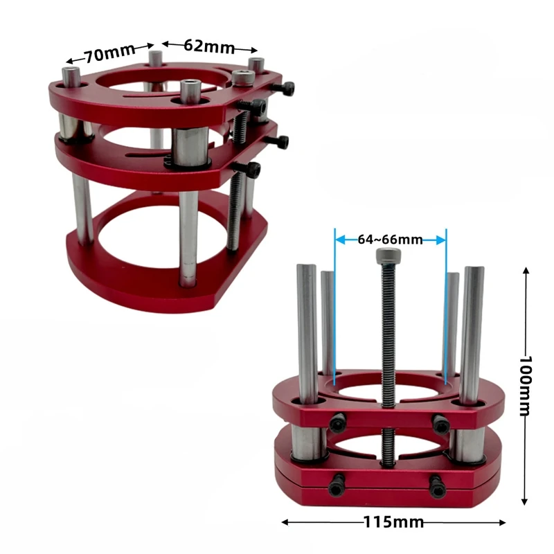 Inverted lifting base wood milling lifting table trimming chamfering tool for 64-66mm diameter motors woodworking engraving tool