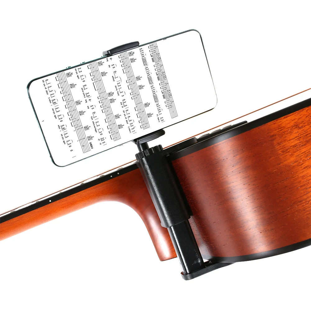 

Guitar Phone Holder Hands-Free Guitar Stand Holder Multi-Purpose Guitar Camera Clamp for Recording Video-Calling Streaming