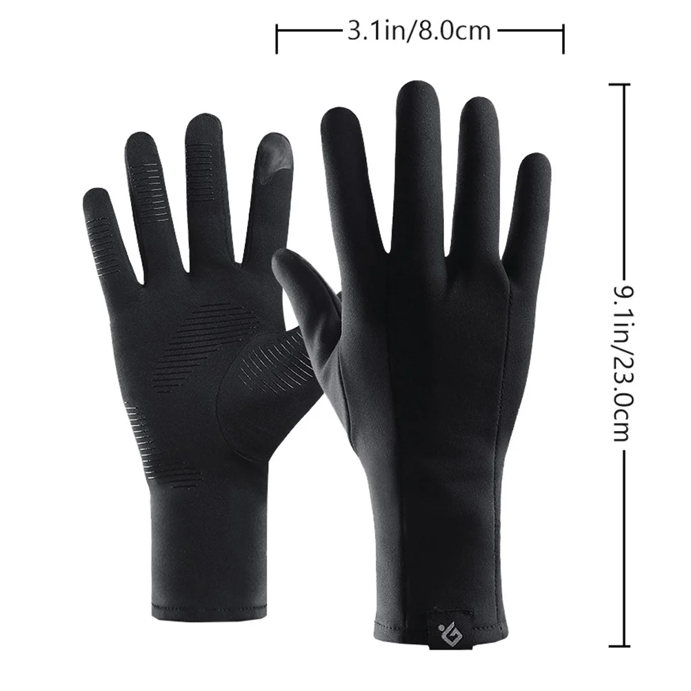

1Pair Winter Cycling Gloves Full-Finger Anti-Skid Screen High Density Cloth Outdoor Sports Telefingers Gloves