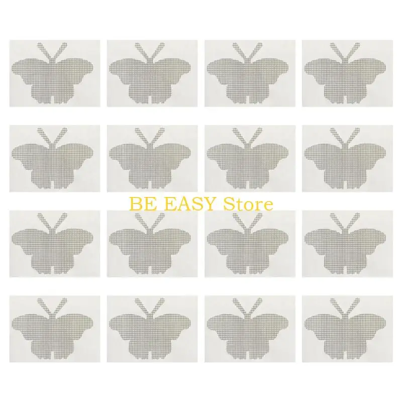 E28F Glass Fiber Screen Repair Cover 20-Count Adhesive Set for Home Screen Care, Porch Areas and Daily Use Plus Value