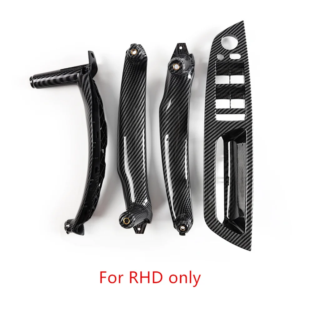 Picture 3: Carbon Fiber Pattern Inner Door Handle 4Pcs Right-Hand Drive for BMW X5