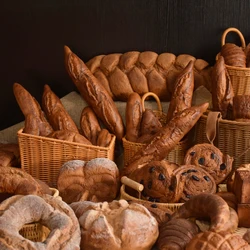 PU Simulation European Bread Model,Simulation Black Wheat Bread, Buckwheat Bread Model,Baking Shop Decoration Props,Food Model