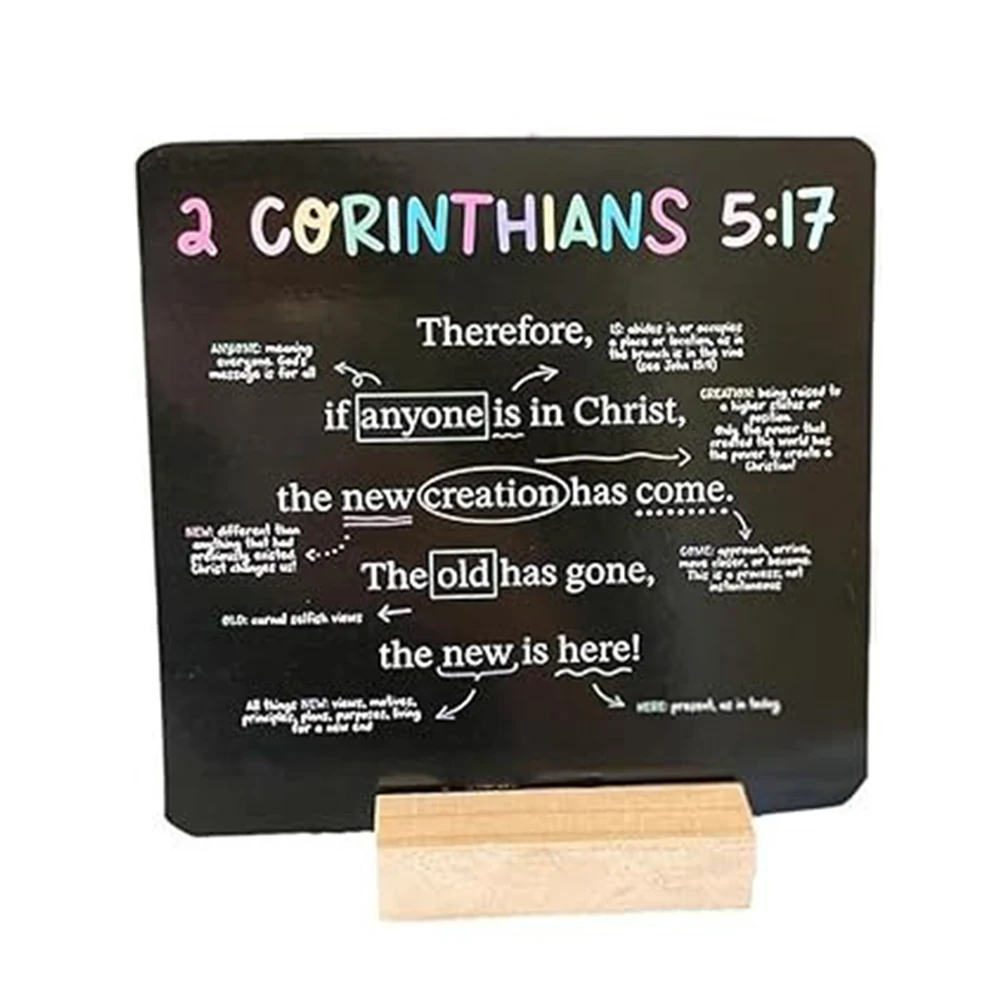 52 قطعة/مجموعة من بطاقات الكتاب المقدس مع حامل خشبي، بطاقات ذاكرة الكتاب المقدس اليومية، بطاقات آية الكتاب المقدس لكل أسبوع من السنة