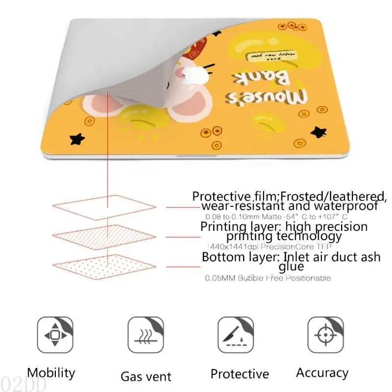 02DD 15 Skin para MacBooks Air 13 Sticker Notebook Cubierta protectora sin corte