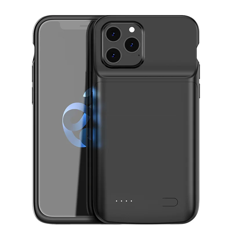 Power Bank Back Clip Type Wireless Fast Charger Soft-edged Phone Case  Powerbank Ultra Thin Shockproof Bateria For IPhone 13 12