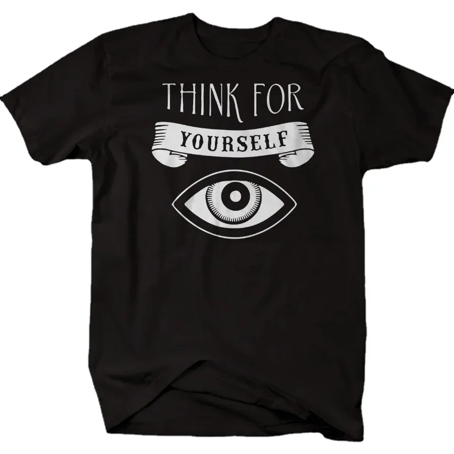 Summer Short Sleeve Casual Mens T-shirt Size S-5xl Think for Yourself All Seeing Eye T-Shirt 100% Cotton O-Neck  graphic  shirts