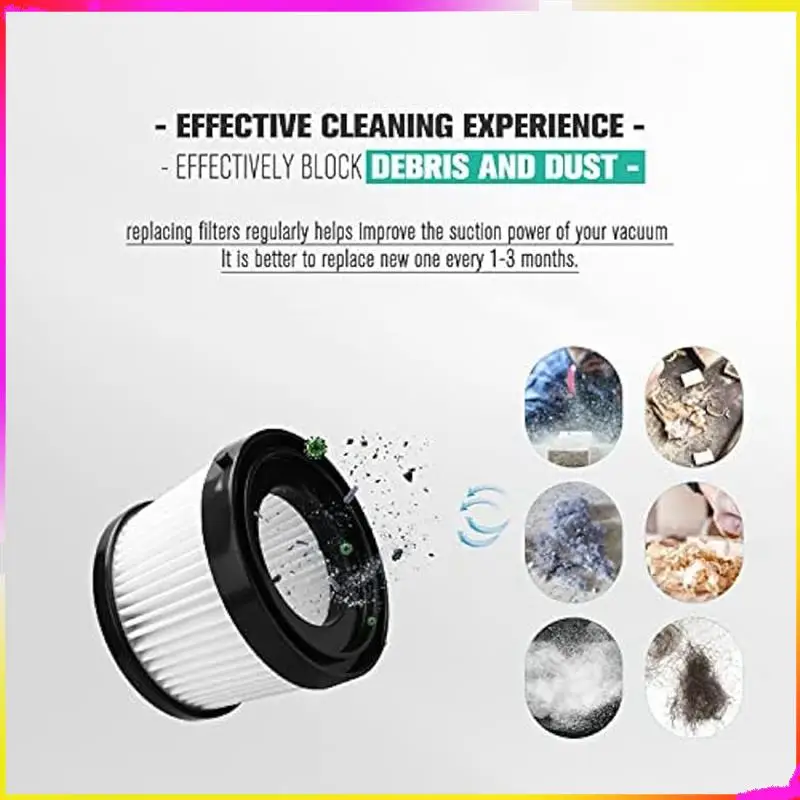 M04K 4Pcs DCV501HB 필터 20V 진공 무선 휴대용 진공 액세서리 부품 DCV5011H에 적합. 10팩 폼 필터