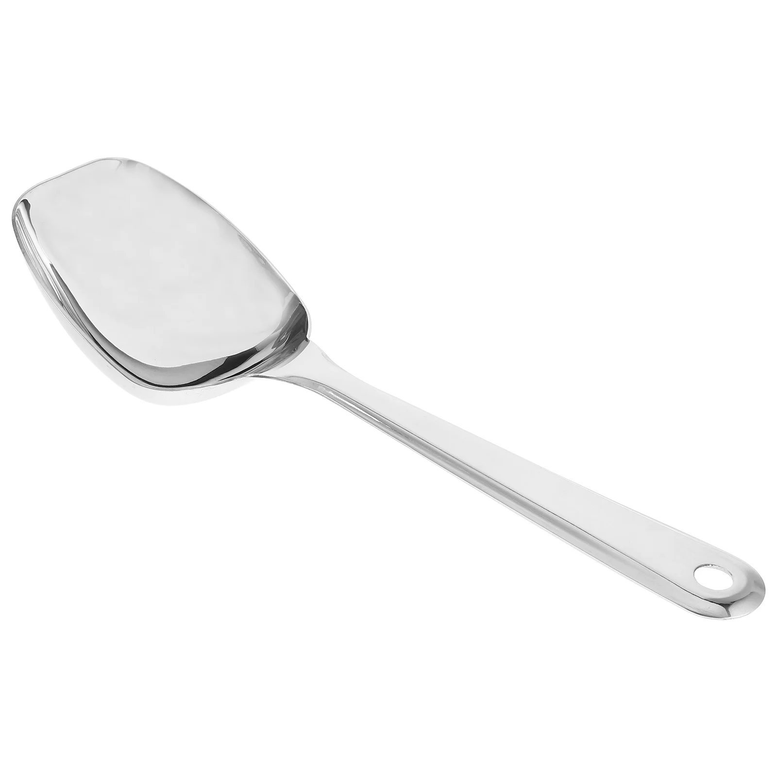 

Stainless Steel Square Head Serving Spoon Long Handle Deep Bowl Buffet Food Ladle Kitchen Utensils Dinner Spoon