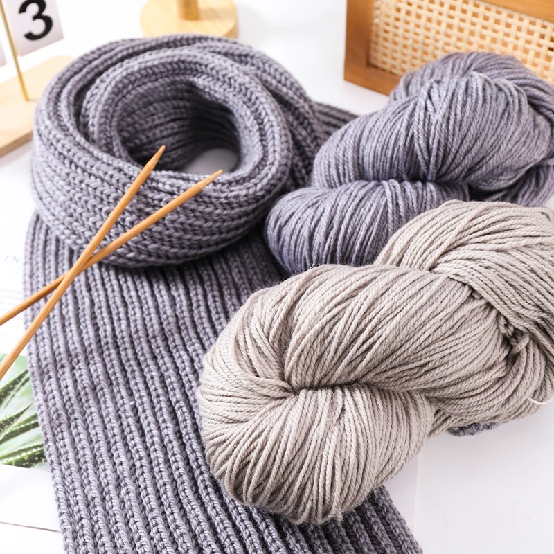 Fine-Spun Medium-Thick Wool Yarn, Hand-Knitted Knitting Yarn, Yarn That Is Comfortable to Wear, DIY Knitting Materials, Yarn for Knitting Fashionable Autumn and Winter Sweaters, Scarves, Hats, Wool Sweaters, Large Coats, Shawls, Vests, Cushions, and Wool Yarn for Clothing Accessories