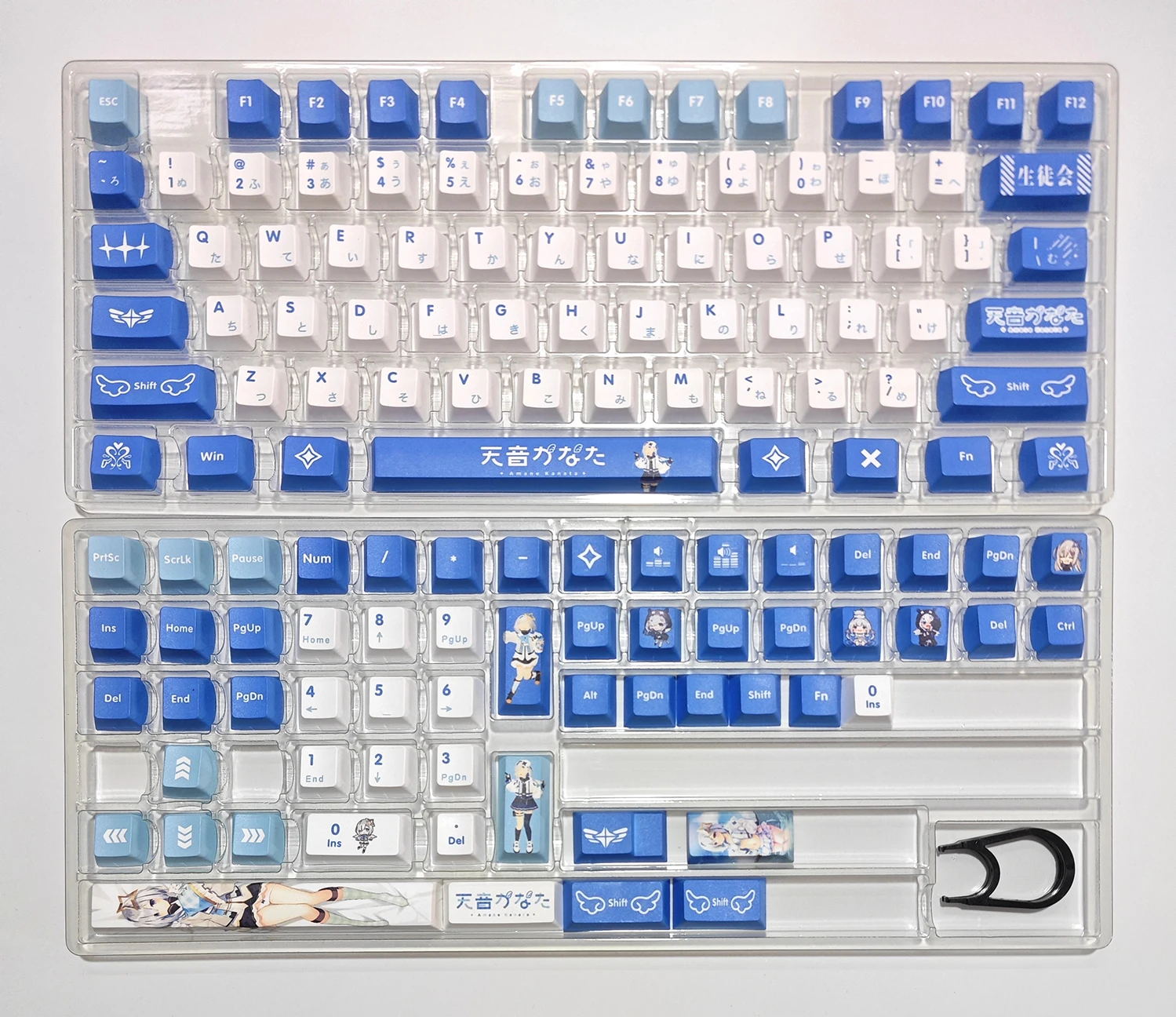 Amane Kanata Key Cap Hololive Vtuber Key Cover PBT DYE Sublimation Cherry MX Cross Axis Switch Keycap Mechanical Keyboard