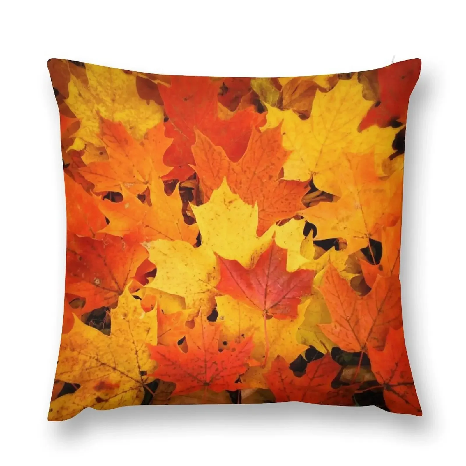 

Pile of Colorful Maple Leaves Throw Pillow Cushions For Sofa autumn pillowcase pillow