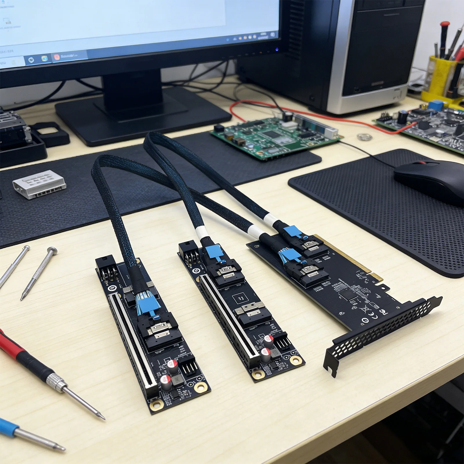 External Graphics Card Adapter 24Gb/s Transfer GPU Expansion Card Dual Power Supply (PCIe + 6PIN DC) for Multi-Device Connection - view 2