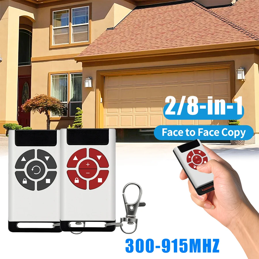 2/8-Channel Access Control Duplicator Remote Control Clone Copy for Garage Door Electric Gate Multi-frequency 300-915Mhz Battery