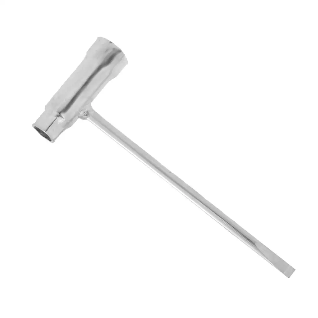 T Wrench 18cmx7cm Silver Steel Hand Tool 13x19mm Adjustable Carburetor Tool for Chainsaw Garden Parts