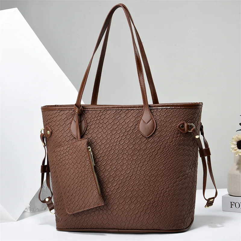 Bolso sencillo de gran capacidad para madre e hijo, bolso clásico, bolso atmosférico de moda para mujer, bolso de hombro práctico, novedad de 2024