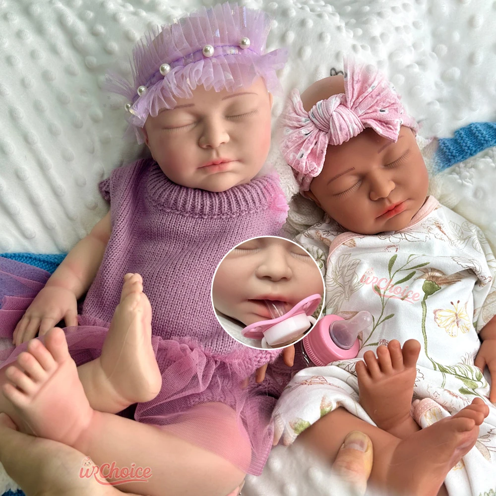 

22-дюймовая реалистичная силиконовая кукла-реборн с открытым ртом, мягкая на ощупь, пухленькая, для тренировок и практики фотографов