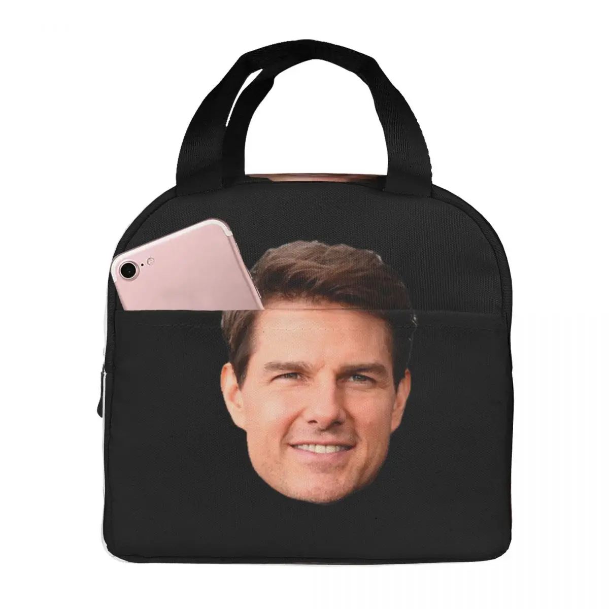 

Сумки для обеда с вырезом Tom Cruise Face, изолированная коробка для бенто, сумка для обеда, герметичные сумки для пикника, термосумка для женщин и детей, работа