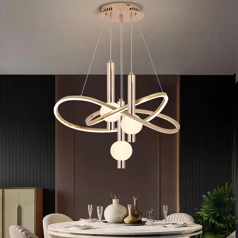 Modern Indoor Led Chandelier For Restaurant Bedroom Hotel Home Decoration Lamps Intelligent Voice Remote Control Ceiling Chandel