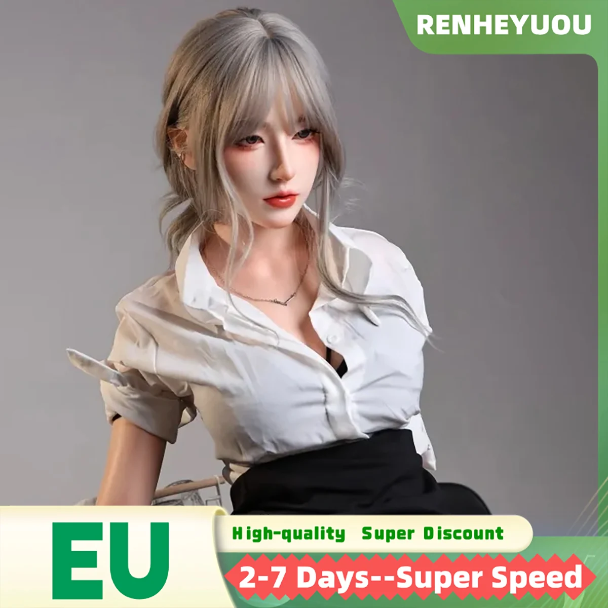 RENHEYUOU Muñeca sexual Tamaño real Tamaño completo 140 cm Masturbación masculina Real Vaginal Anal Sexy Orgasmo genital Pene Juguete 18+