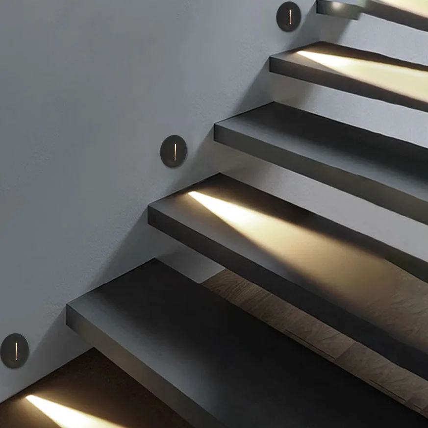 

Gonsu Stair Bar Step Light Round IP65 3w Light Emitting Diode Recessed Step Light Outdoor Emitting Diode Step