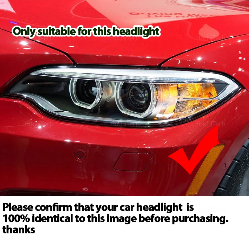 Yellow Daytime DRL Light Driving LED Angel Eye Maker Light Board for BMW 2 Series F22 F23 M240i F87 M2 Pre-facelift 2014-2017 view 2