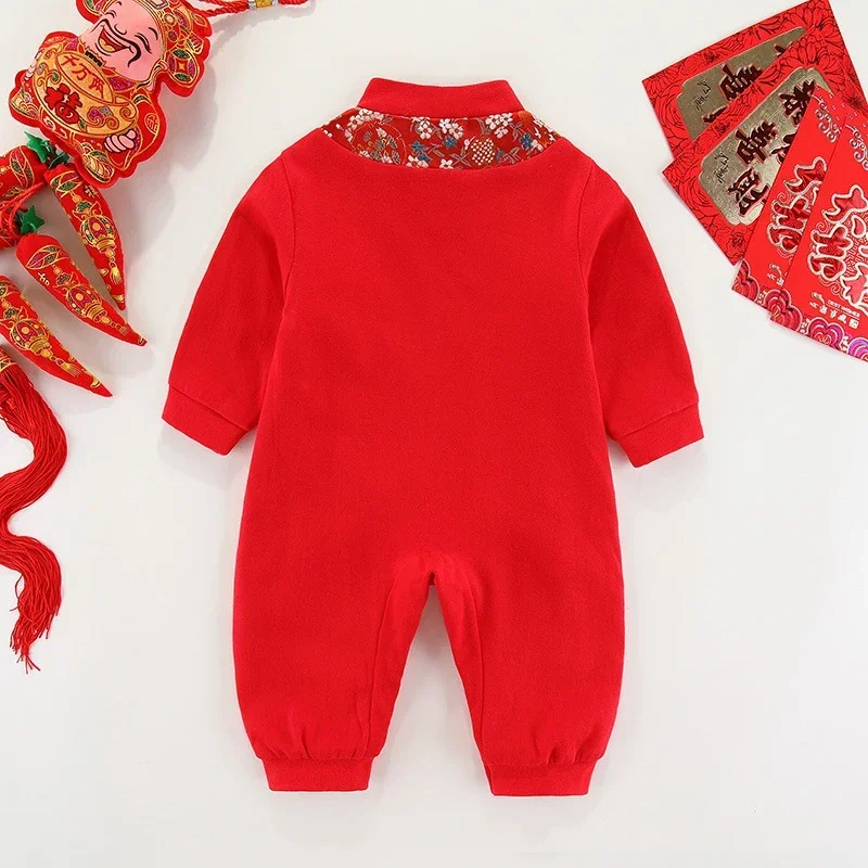 الوليد الطفل الصينية التقليدية Hanfu الكونغ فو التطريز تانغ دعوى طويلة الأكمام السنة الجديدة الزي القطن معهد الكونفوشيوس MN3