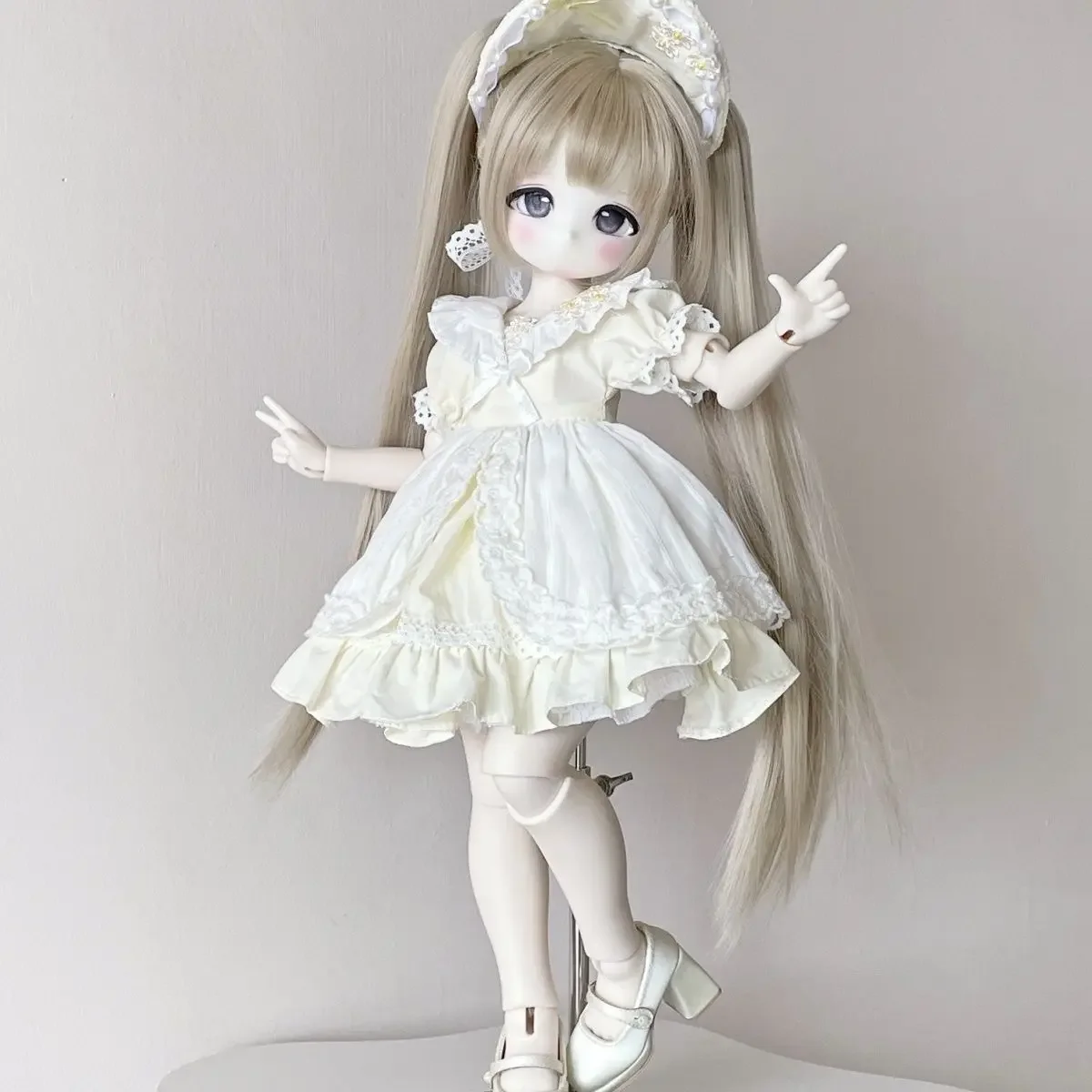 Costume de vêtements de poupée pour poupée Bjd de 45cm, jouets habillés, couvre-chef de maison de jeu + jupe + Support de jupe, accessoires de poupée, sans poupée, 1/4