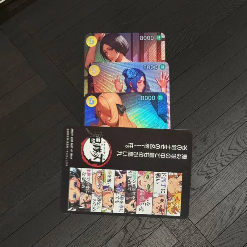 3pcs/set Diy Anime Naruto Konan/Kurotsuchi Goddess Story Folding Flash Card Cynthia ACG Girl Game Collection Wife Card Toy Gift