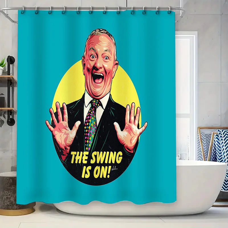 

Vintage Funny Man Shower Curtain Sets Retro Novelty Bathroom Decor Washable Liner Backdrop