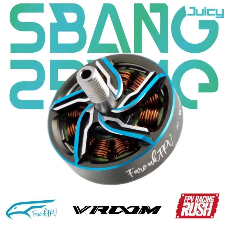 

RUSHFPV RUSH Farouk VROOM 2505,5 2000KV 6S SBANG бесщеточный двигатель, совместимый с 5-6 дюймовым пропеллером для радиоуправляемого FPV беспилотного летательного аппарата