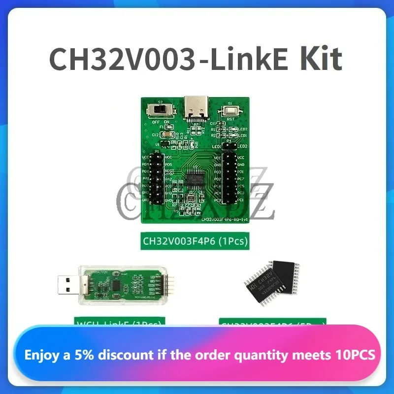 100% Original CH32V003 Development Board Kit CH32V003 F4P6-EVT Evaluation Board