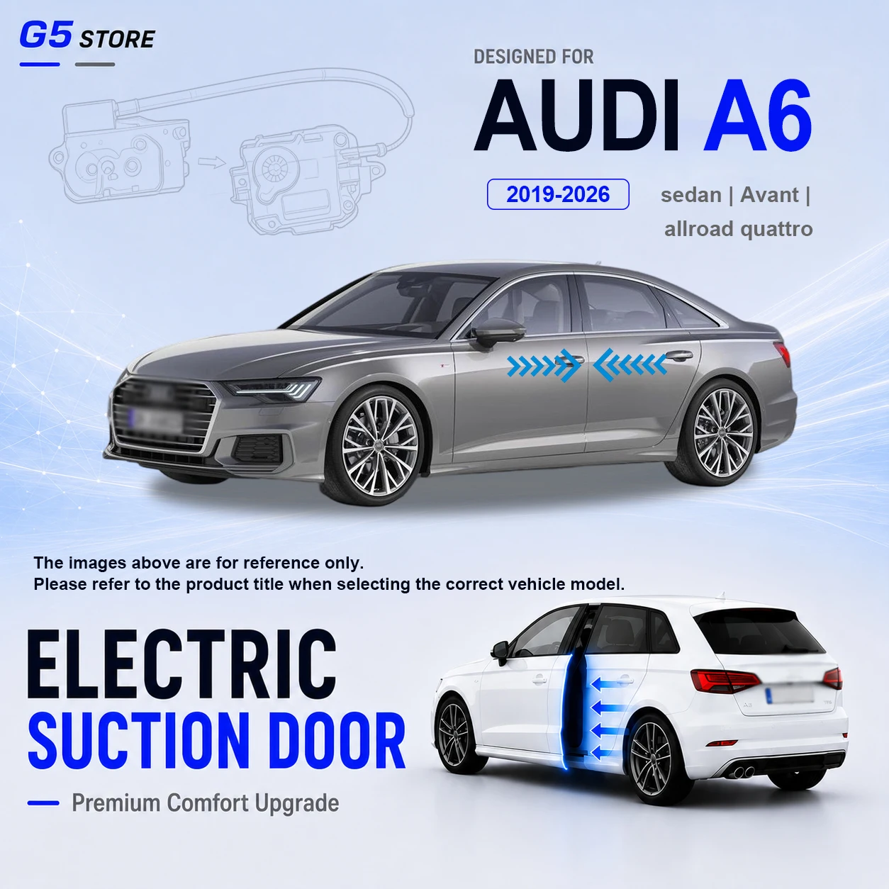 For Audi A6 C8 Typ 4K 2019-2026 Car Electric Suction Door Power-assisted Closing Door Soft-close Function