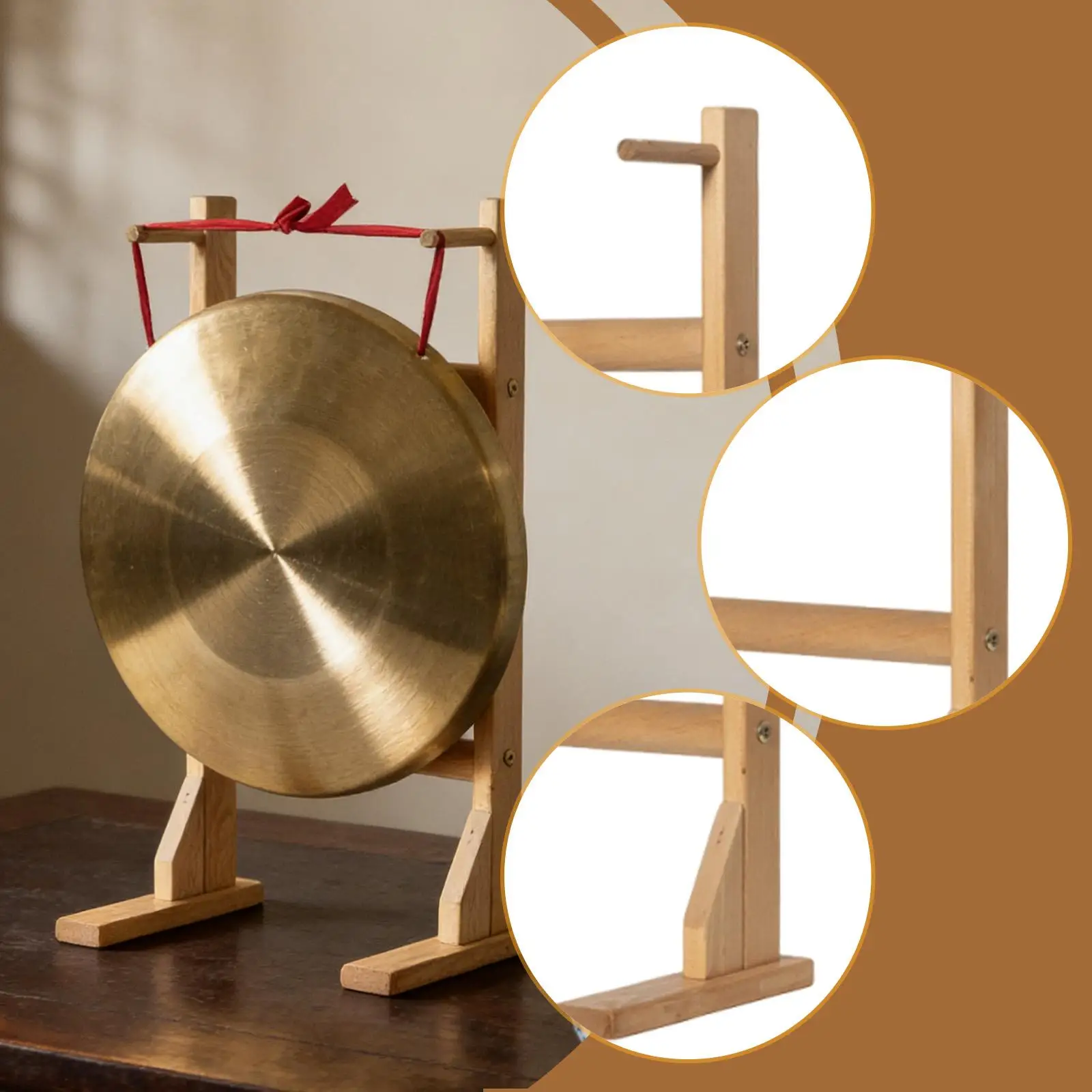 

Деревянная подставка для колокольчиков, подставка для гонгов, бамбуковые ветряные колокольчики для медитации, для чайной комнаты, спальни