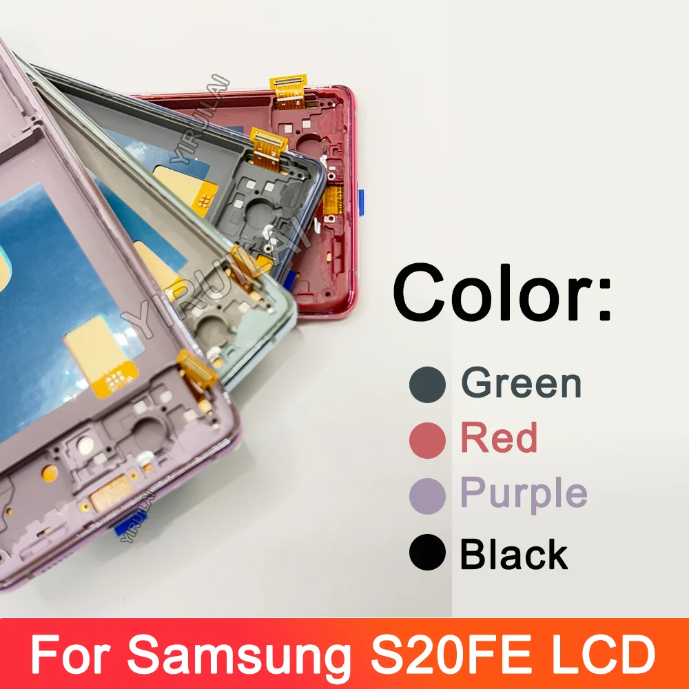 TFT For Samsung Galaxy S20 FE SM-G781 G7810 G781U G781B LCD Display Touch Screen Digiziter Assembly with Frame Department