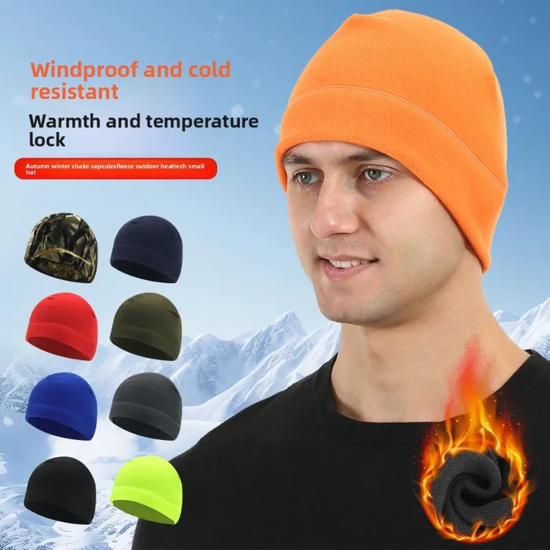 Outdoor Fleece Thermal Cap Cycling Running Windproof Warm Headgear Thermal Fleece Ear Protection Men Women Winter Sports