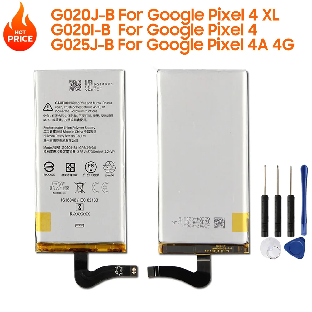 

Replacement Phone Battery G020J-B For Google Pixel 4 XL G020I-B For Google Pixel 4 G025J-B For Google Pixel 4A 4G