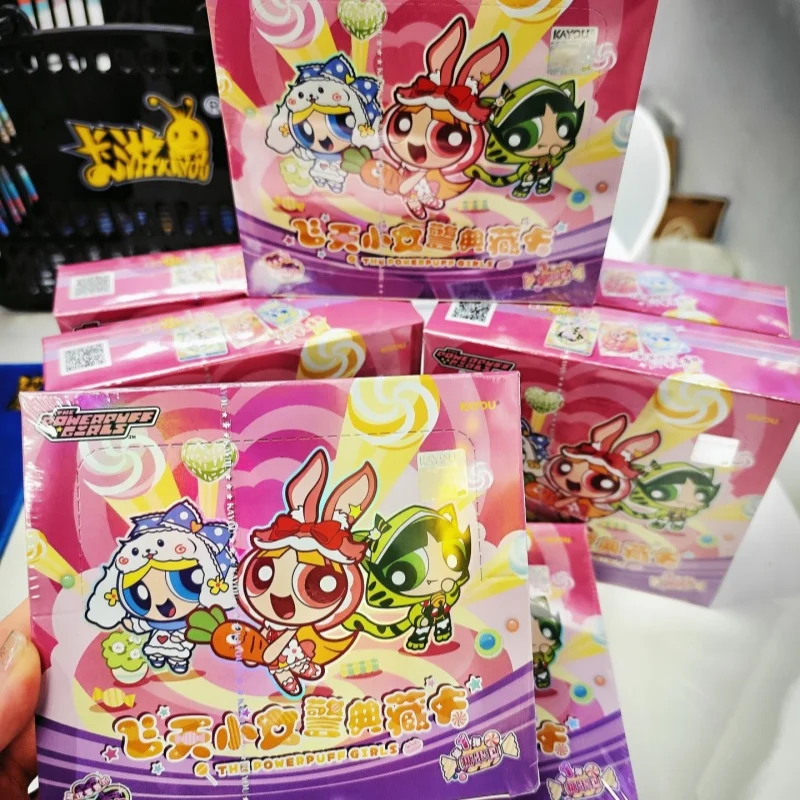 

KAYOU Authentic THE POWERPUFF GIRLS Candy Bag SCR Collector's Card Anime Merchandise CR Hidden Collector Card Ornament Toy Gift