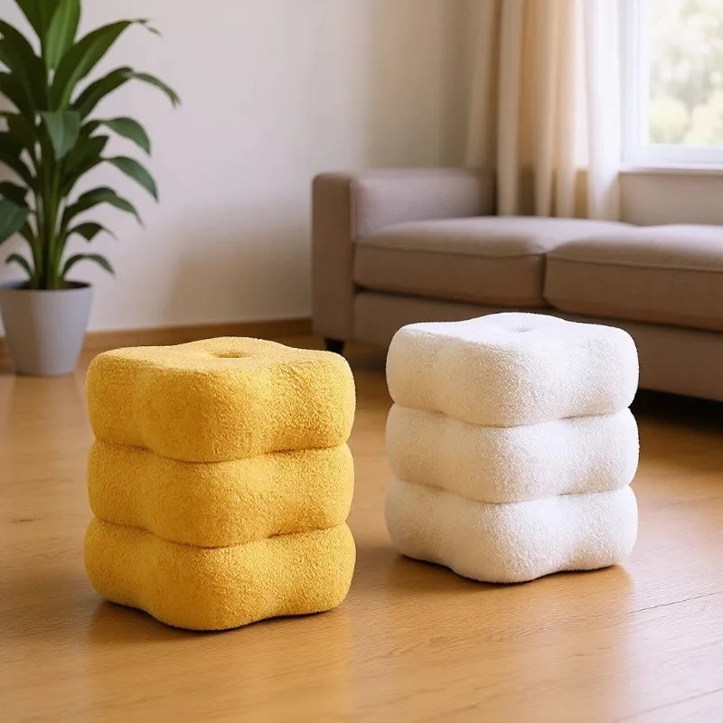 Lamb fleece dressing stool makeup stool fabric dressing stool girls bedroom stool dresser makeup chair desk manicure