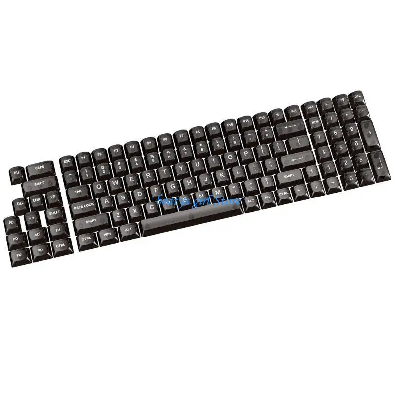 

C7AB Quality Clear Keycaps for Standard Keyboards Upgrades Backlit Keyboard Bright & Smooth Clear Keycaps OEM Profile Keycap