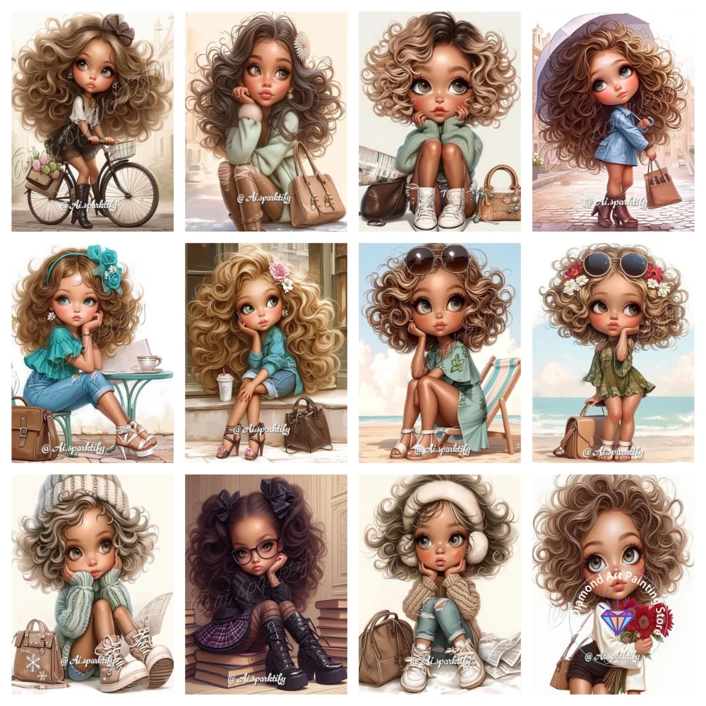 

Cute Princess Elf Little Girl AB Diamond Painting Kit Square Round Diamond 5D DIY Mosaic Handmade Art Adult Gift Home Decoration