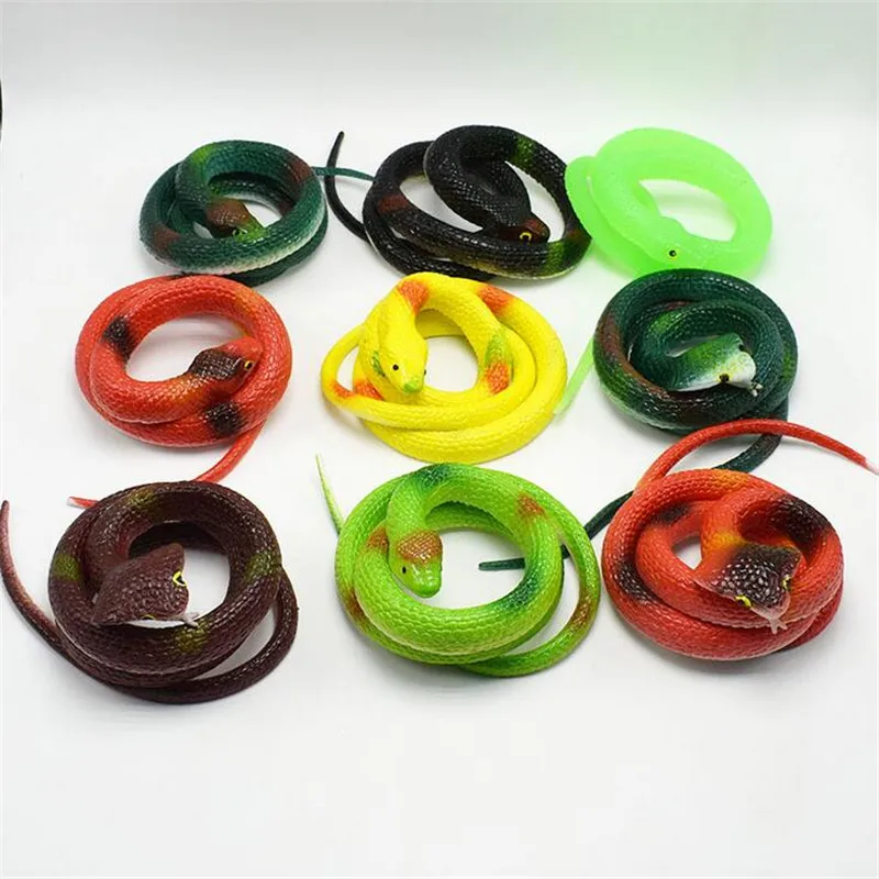 Creative Gift Realistic Soft Rubber Toy Snake Safari Garden Props Joke Prank Gift 75cm Novelty Gag Playing Jokes Toy Snakes