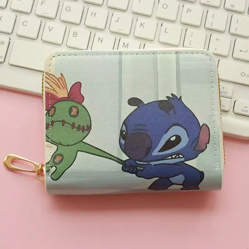

Miniso Stitch Travel Storage Bag, Card Bag, Document Bag, Zero Wallet, Short Zipper, Mini Cartoon Zero Wallet