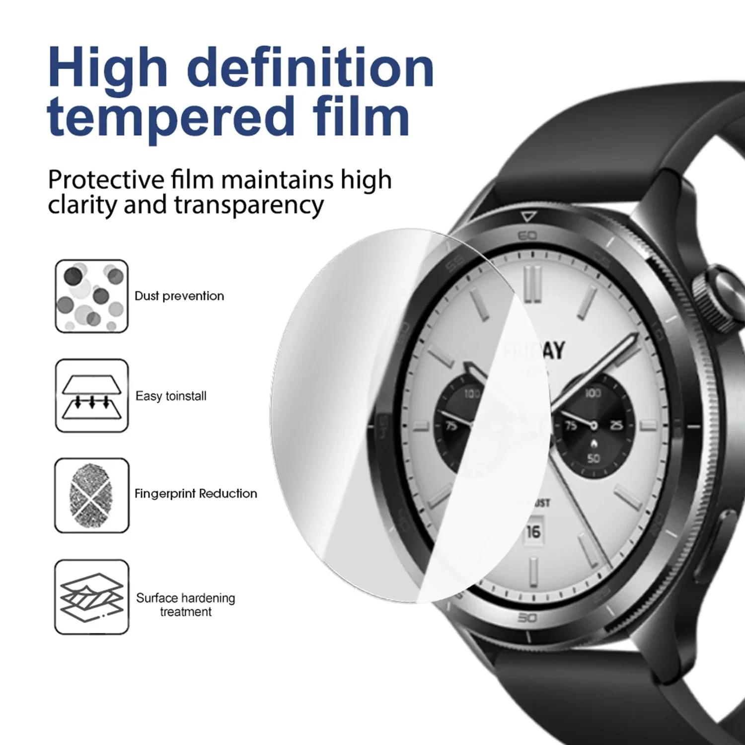 2PCS Tempered Glass For Xiaomi Mi Watch S4 S3 Screen Protector Film For Mi Watch S 4 S 3 SmartWatch Protective Glass