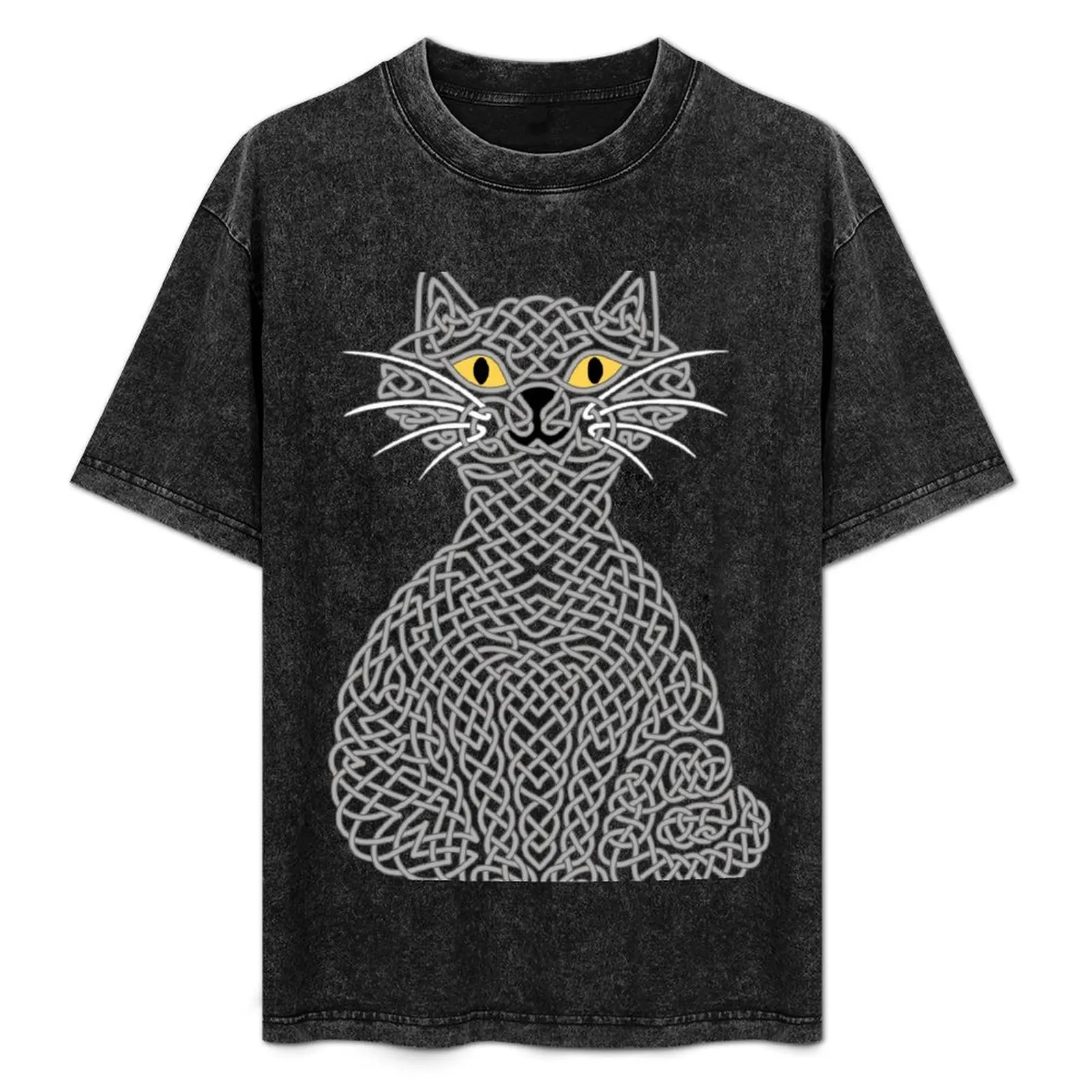 Knotty Cat - grey T-Shirt new edition man t shirt vintage t shirt men