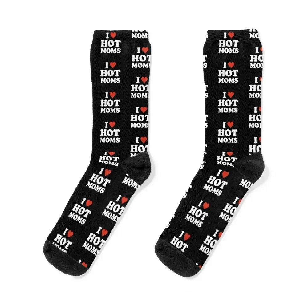 

I Love Hot Moms Socks hip hop hiphop christmas stocking fashionable Socks Women's Men's