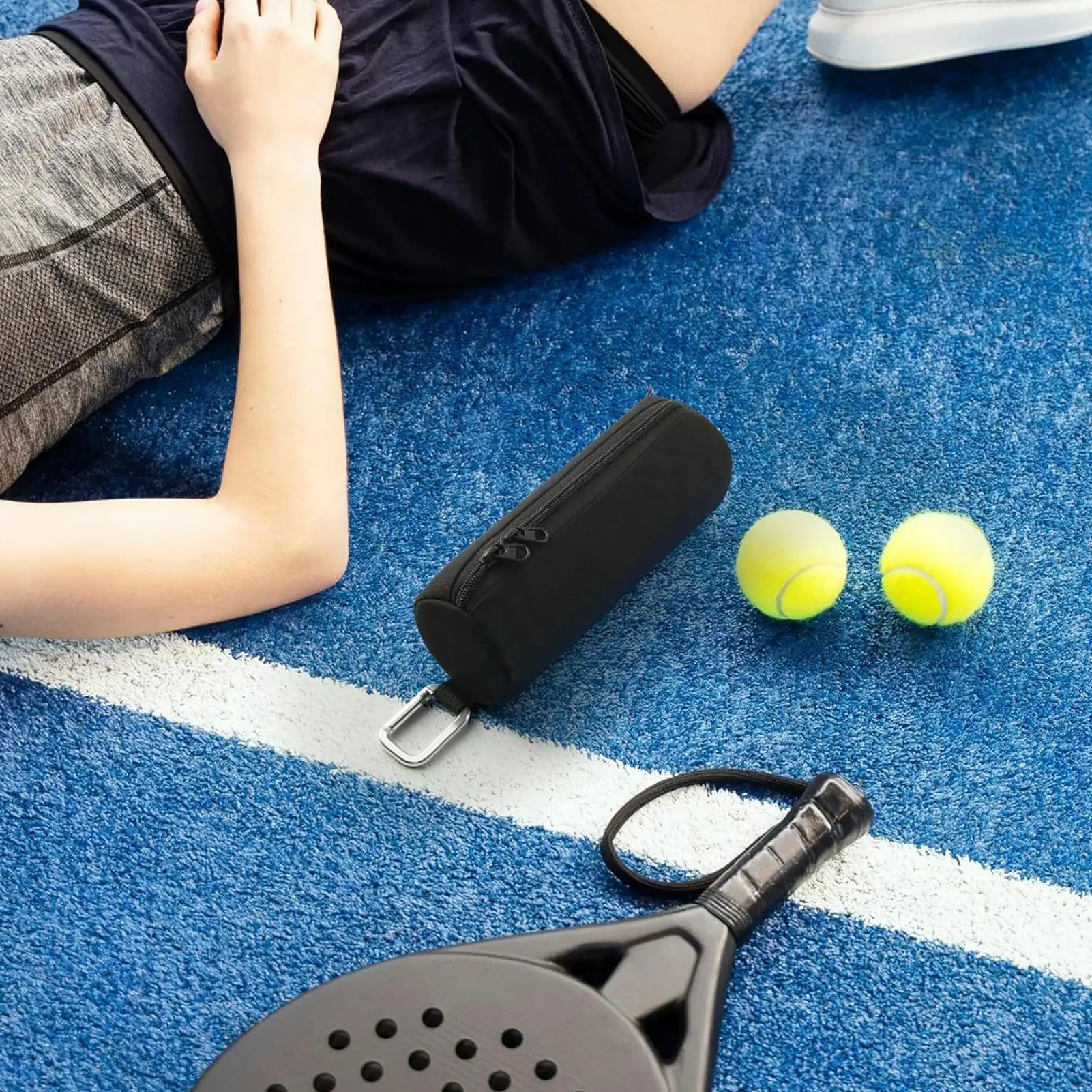 

Tennis Ball Storage Bag Portable Carry Pouch Pickleballs Holder Bag With Hook For Training Equipment Accessories Sports Practice