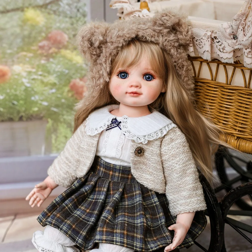 16 بوصة Kawaii الخزف دمية الشمال نمط مجموعة دمية خمر دمية اليدوية السيراميك القماش الجسم دمية غرفة ديكور الأعمال الفنية الأصلية