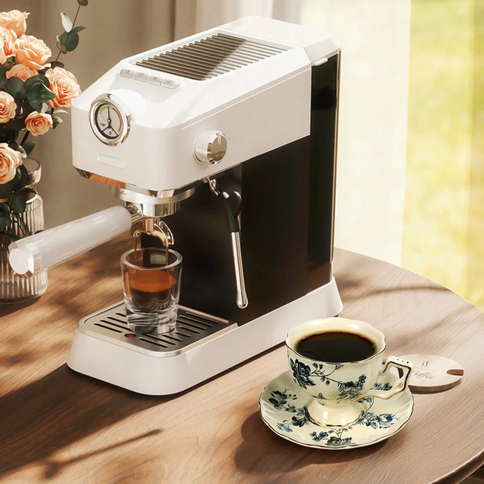 

1Set Ceramic Coffee Cup Saucer European Style Coffee Mug Milk Cup Cafe Home Use Vintage Tea Cups Ceramic Mug Vintage Tea Cups